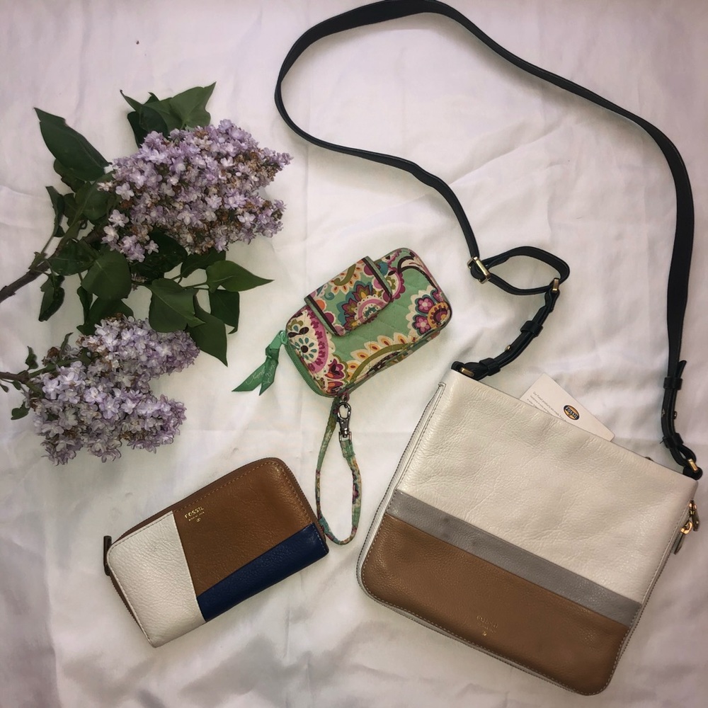 Fossil and Vera Bradley Handbag and Wallet